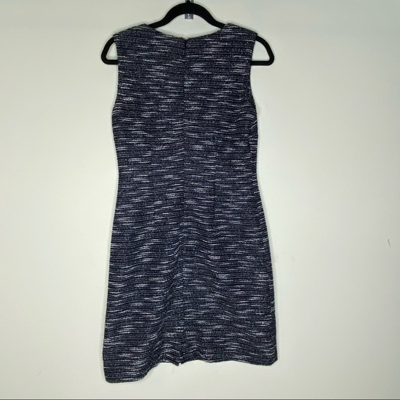 Karl Lagerfeld Dress Sleeveless Tweed Black White - Picture 3 of 7